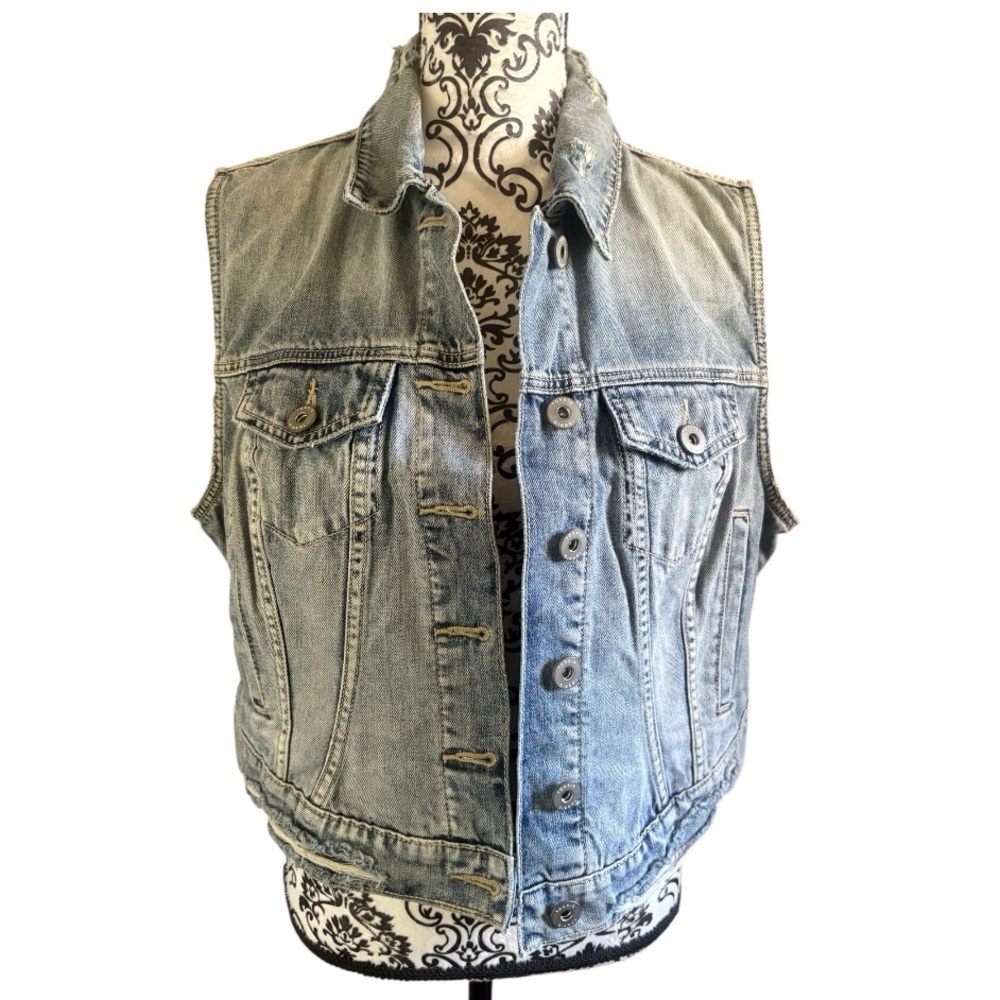 TORRID Denim Destructed Vest